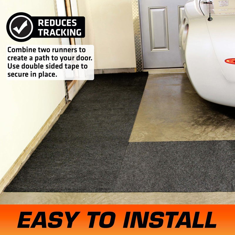 Armor All Garage Floor Runner Mat, (216" x 30"), Protects Surfaces, Transforms Garage, Absorbent, Waterproof, Durable, Trimmable (USA Made) (Charcoal) - Image 3